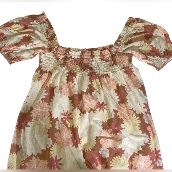 Faherty Women's Floral Mini Dress - Cream and Pink - Picture 3 of 11